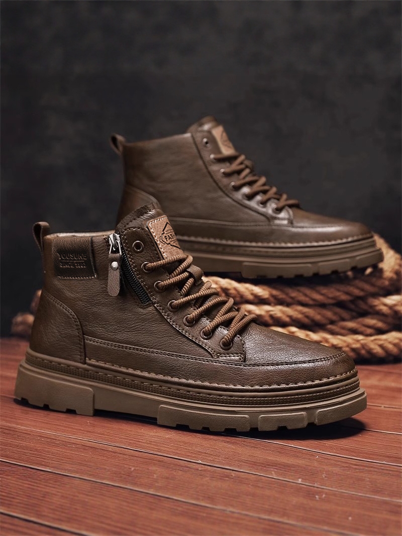 Youtube Leatherwork - Stivali Casual da Uomo Leggeri in