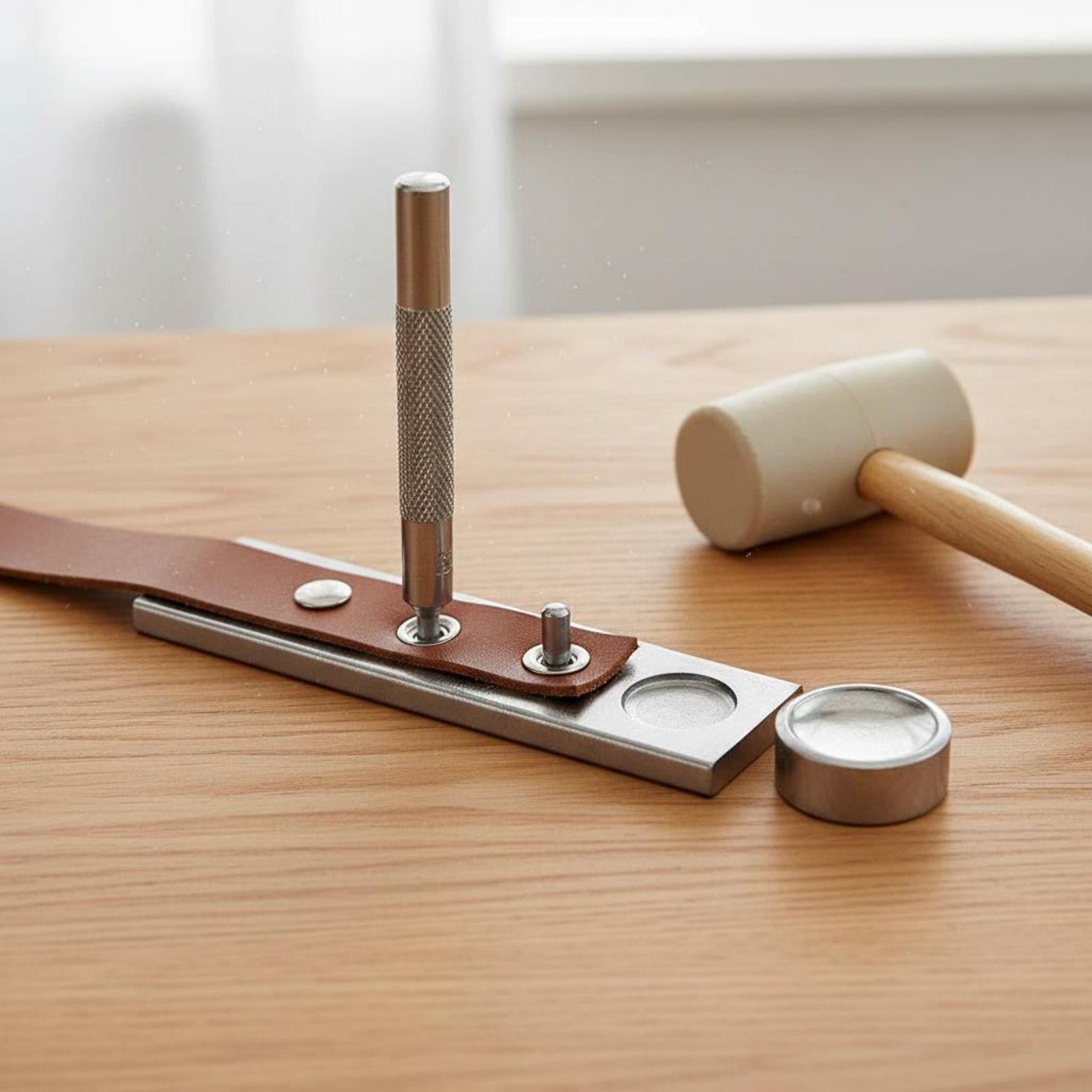 Leatherwork Rivet Setter - Set di 11 Attrezzi per Bottoni