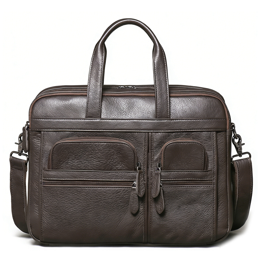 Leather Work Bag Laptop - Borsa da Lavoro in Vera Pelle