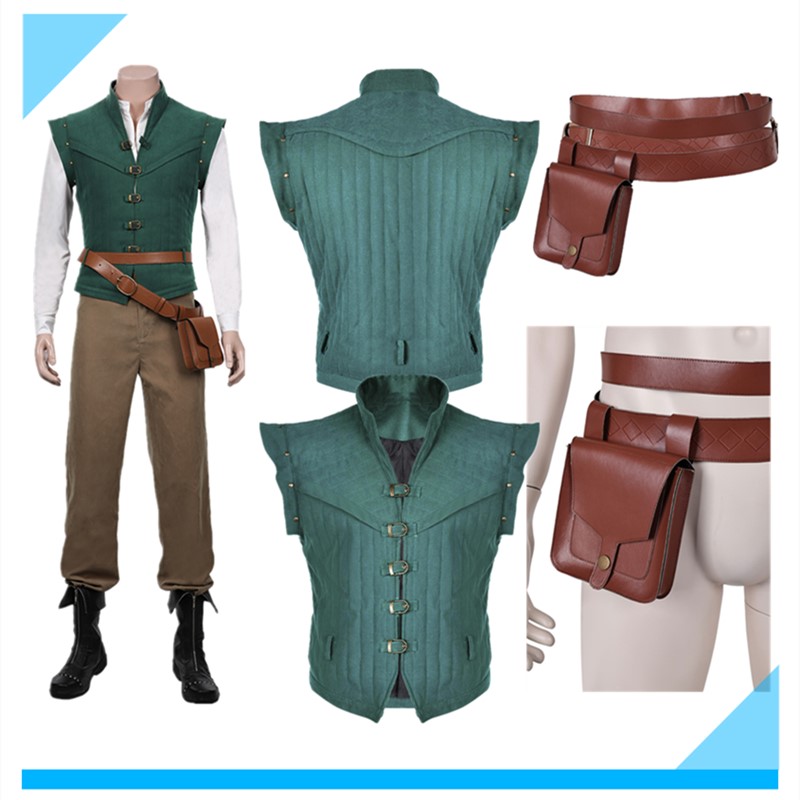 Leather Work Pants - Travestimento Flynn Prince Rider Costume Cosplay