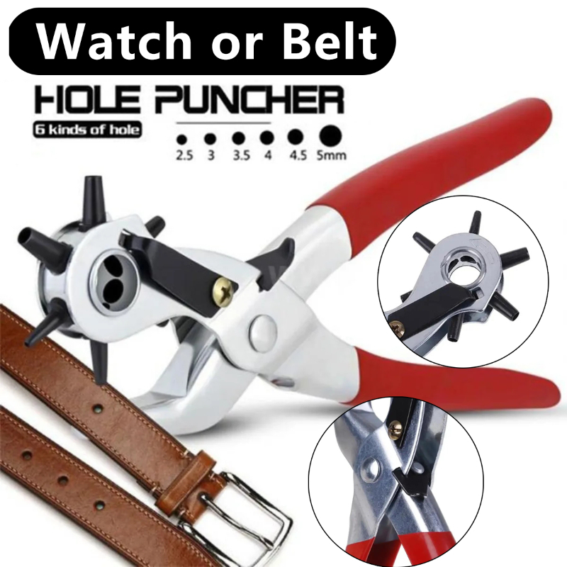 Leather Punch Revolving - Pinza perforatrice rotante in pelle per
