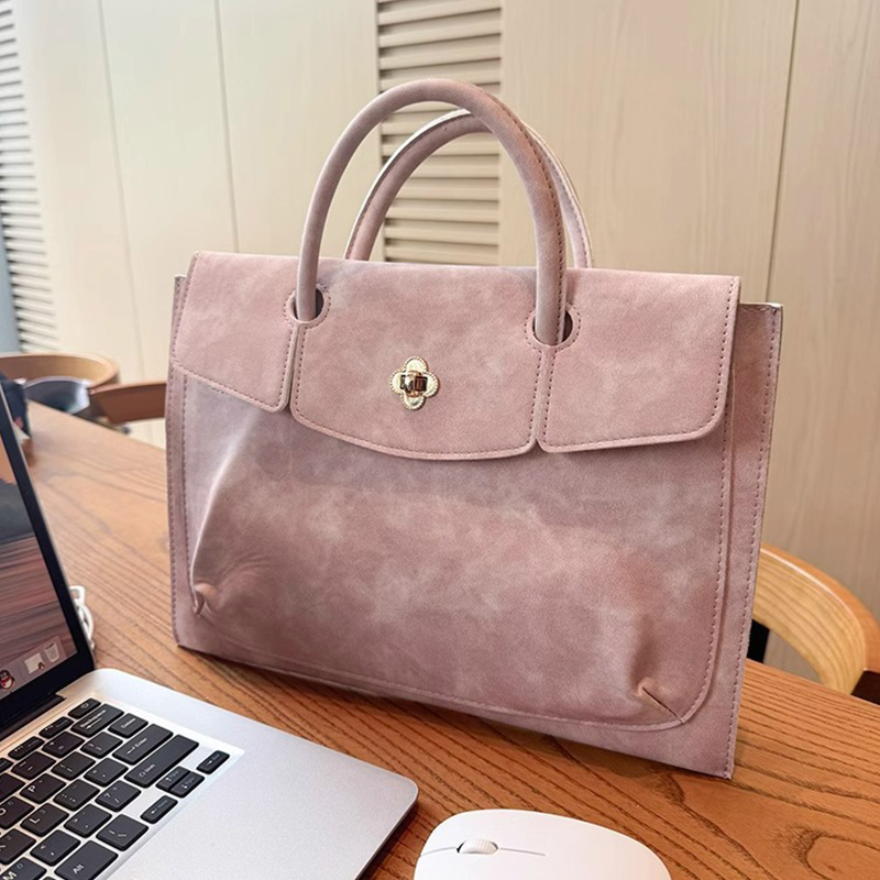 Leather Work Bag Laptop - Elegante Borsa Tote per Laptop in
