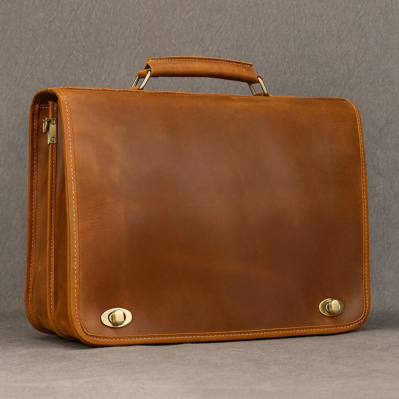 Leather Work Bag Laptop - Personalizza borsa per Laptop in vera