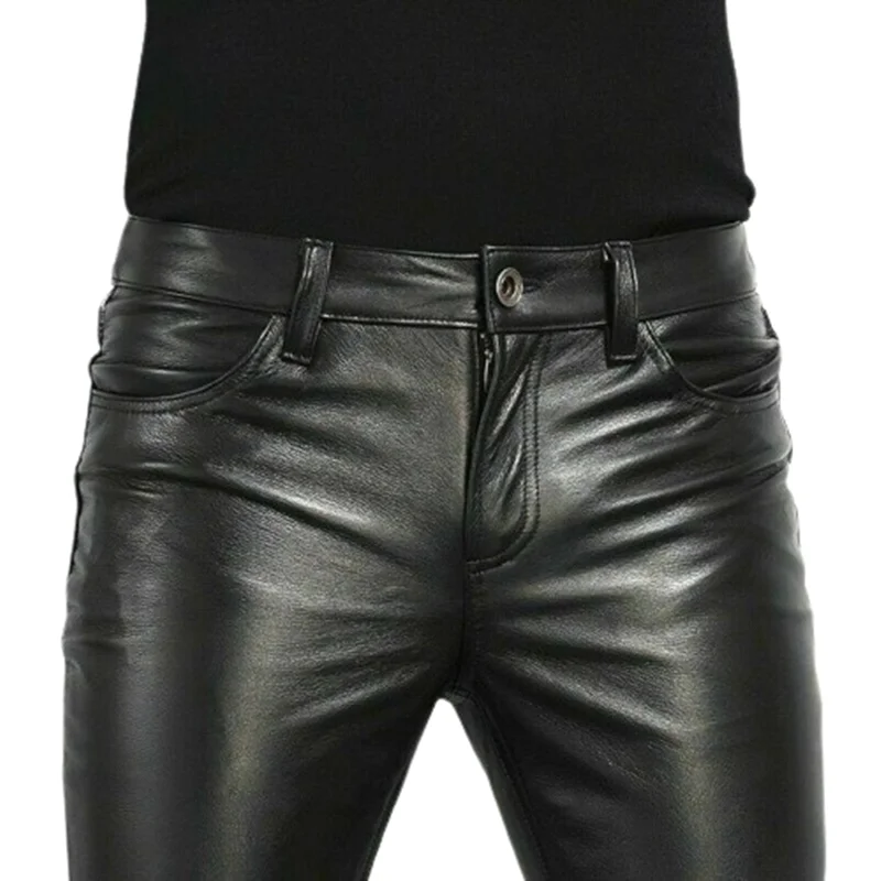 Leather Work Pants - Scelta Pantaloni in pelle PU Pantaloni