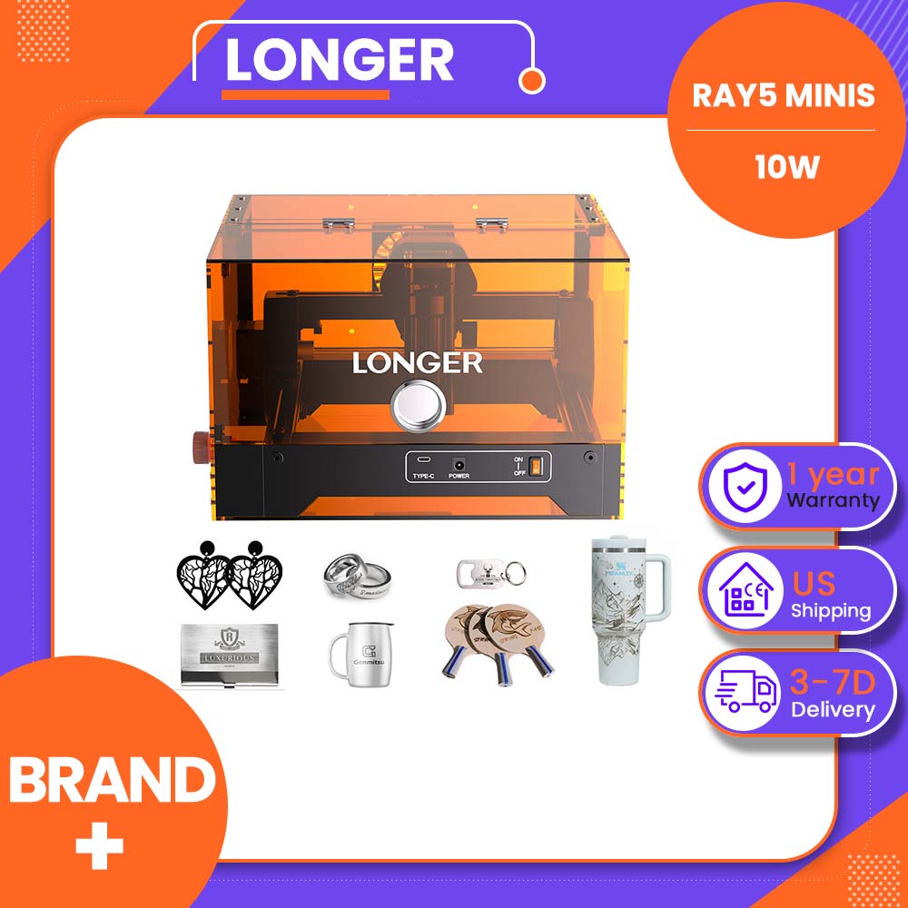 Leatherwork Classes - LONGER RAY5 MiniS 10W, Precisione 0,1mm,