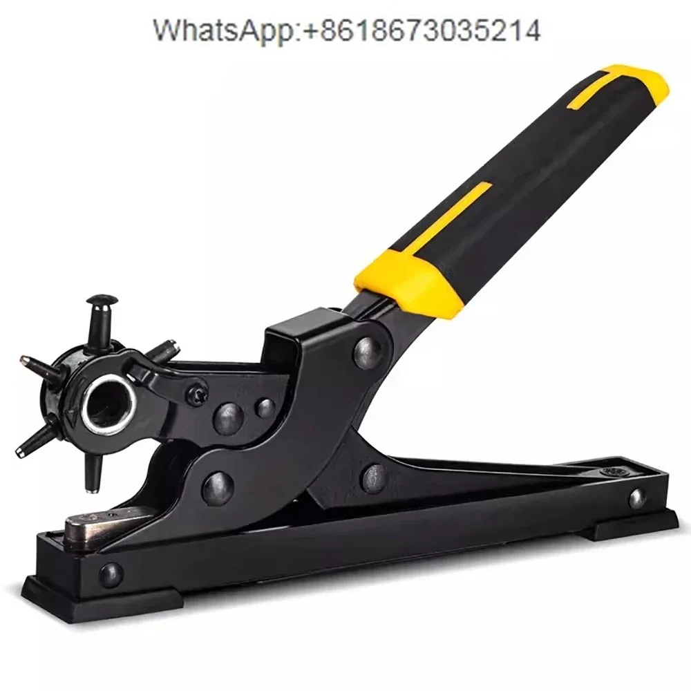 Leather Punch Revolving - Perforatore per Pelle Professionale Girevole, Pinza