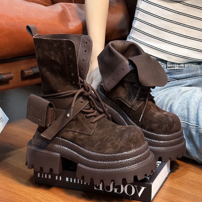 Youtube Leatherwork - Stivale da cowboy in pelle scamosciata