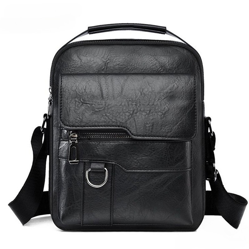 Leather Work Bag Laptop - Borsa a Tracolla da Uomo alla