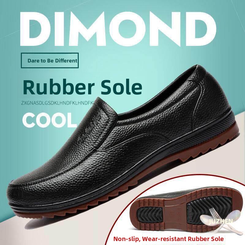 Youtube Leatherwork - Scarpe da Chef Antiscivolo in Pelle