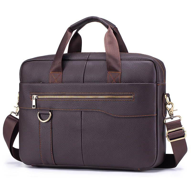 Leather Work Bag Laptop - Borsa da Lavoro Vintage in Vera