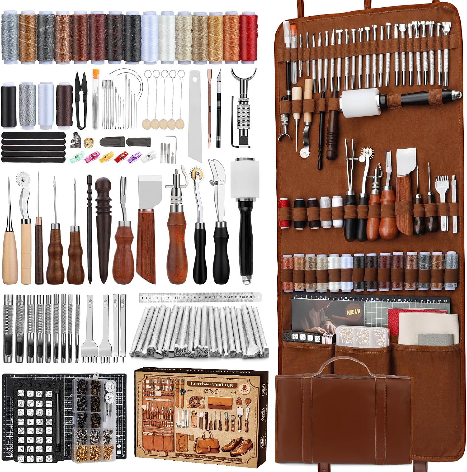 Leatherwork Bag - Kit per Lavorazione Pelle, Set di