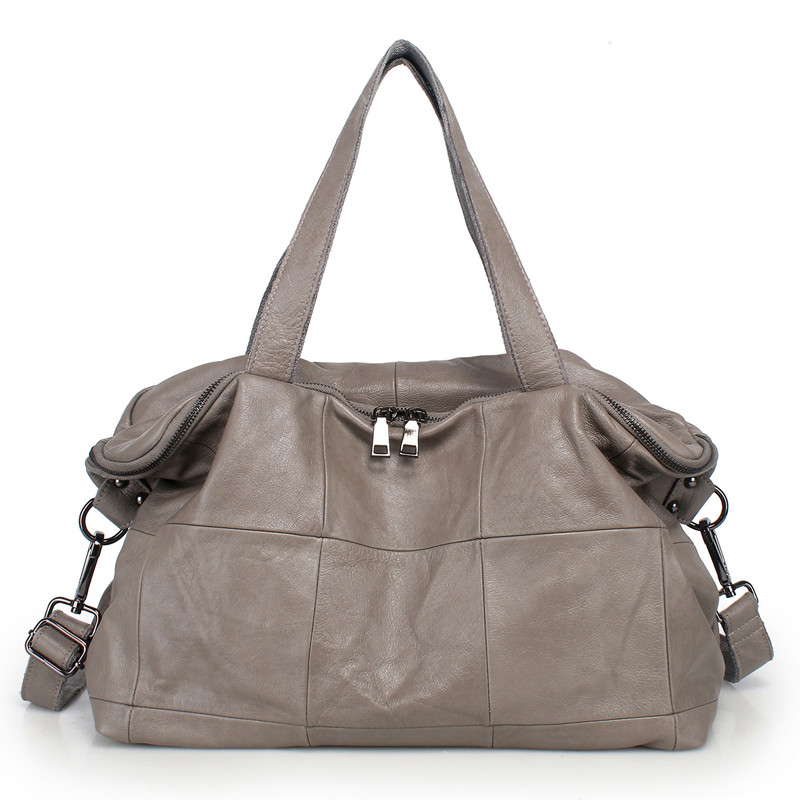 Leather Workshop - Borsa tote di grande capacità per