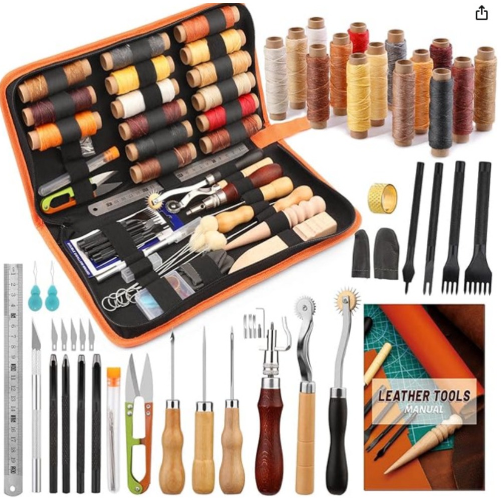 Leatherwork Or Leathercraft - Kit Pratico di Strumenti per Lavorazione