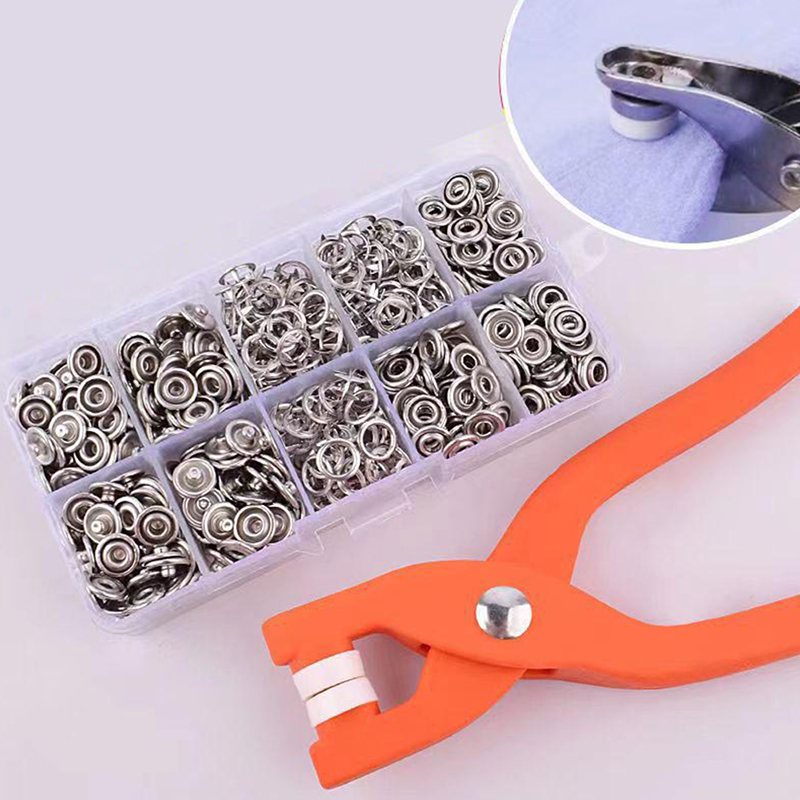 Rivet Setter Tool - 50 Pezzi Bottoni a Pressione in