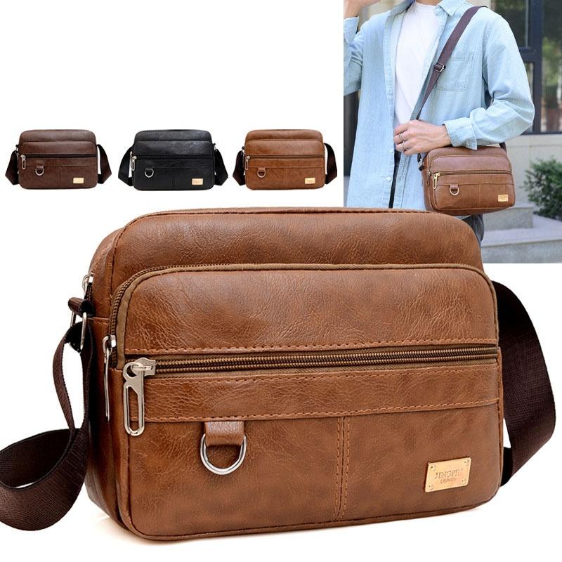 Borsa a tracolla da uomo in pe - Leather Work Bag Laptop recensione e prezzo