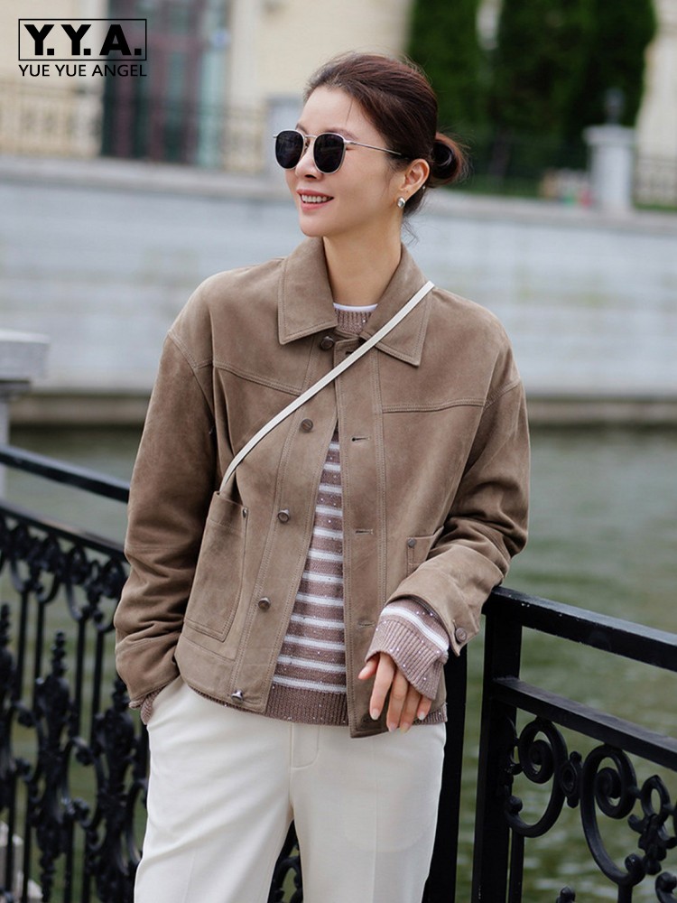 Giacca in Vera Pelle Scamoscia - Leather Work Jacket Women'S recensione e prezzo