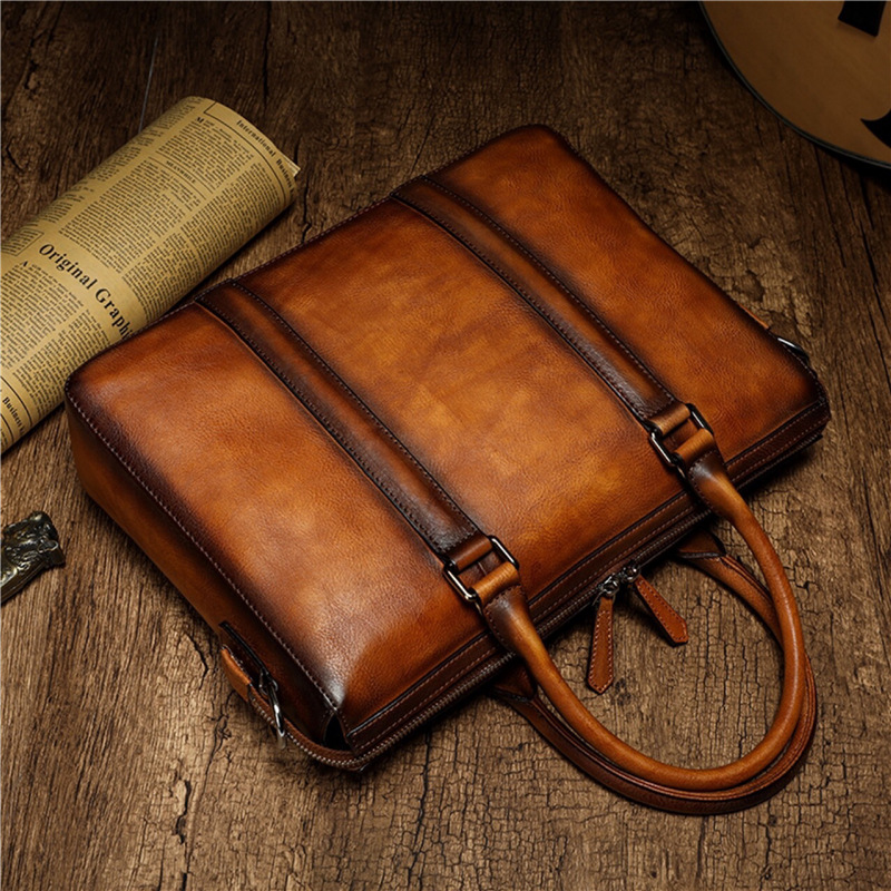 Borsa da lavoro in pelle di al - Leather Work Bag Laptop recensione e prezzo