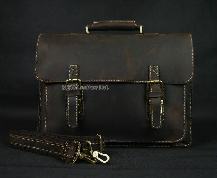 Vintage Crazy Horse valigetta  - Leather Work Bag Laptop recensione e prezzo