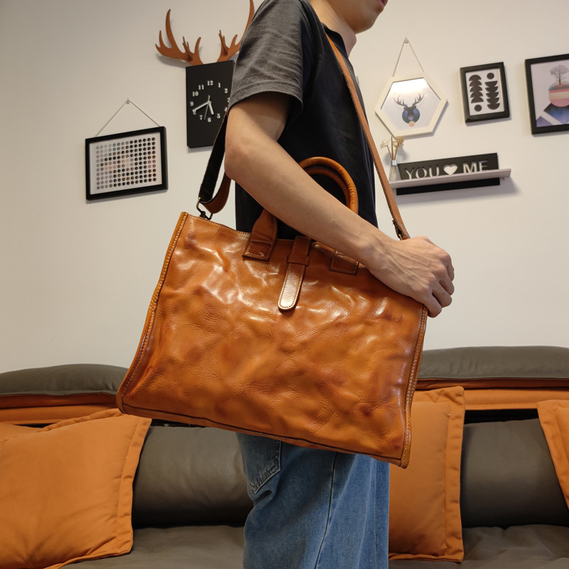 Valigetta da uomo semplice vin - Leather Work Bag Laptop recensione e prezzo
