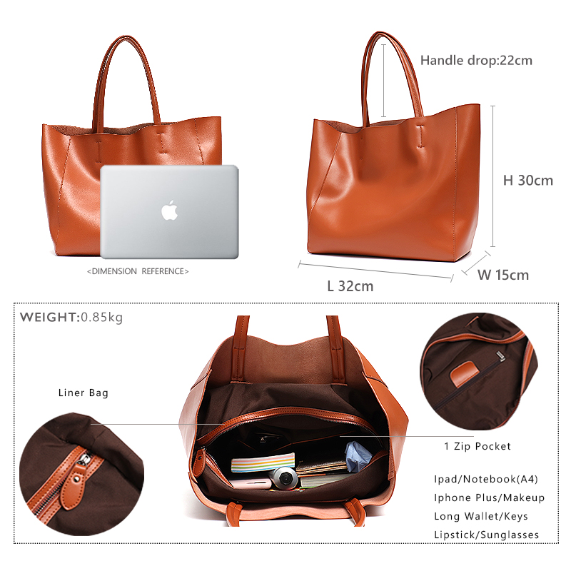 Borsa tote grande minimalista  - Leather Workshop recensione e prezzo
