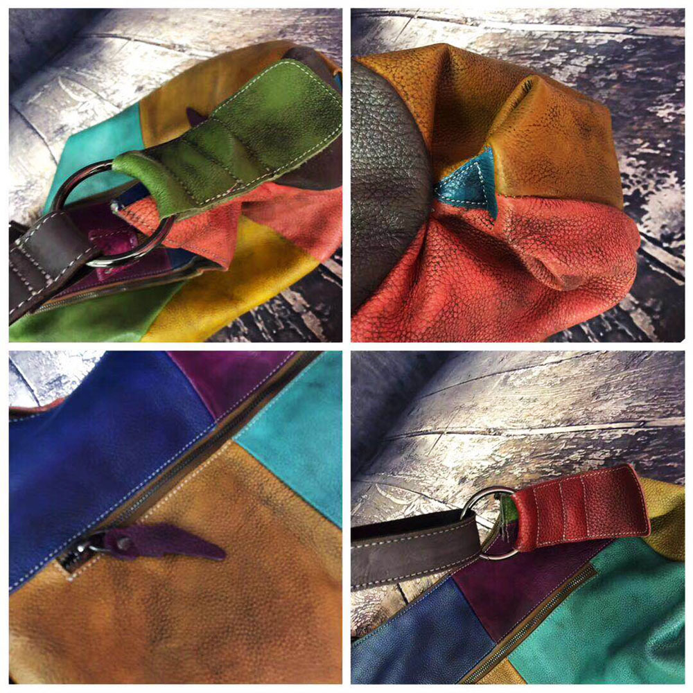 Patchwork Hobo In Pelle di Vac - Leather Work Bag Laptop recensione e prezzo
