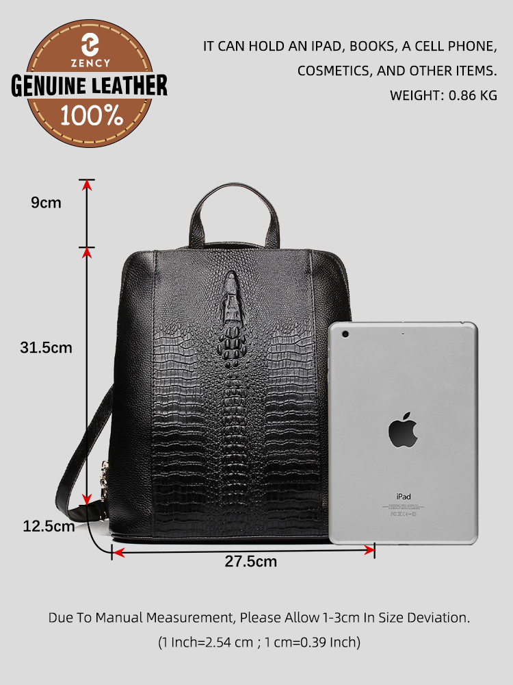 Zency Zaino da donna in pelle  - Leather Work Bag Laptop recensione e prezzo